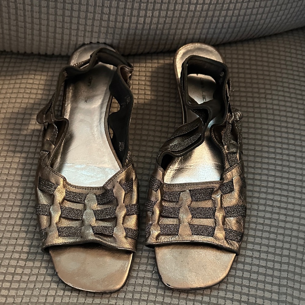 Elegant Bronze Open-Toe Sandals